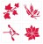 Christmas Holly Ivy Poinsettia Mistletoe Stencils