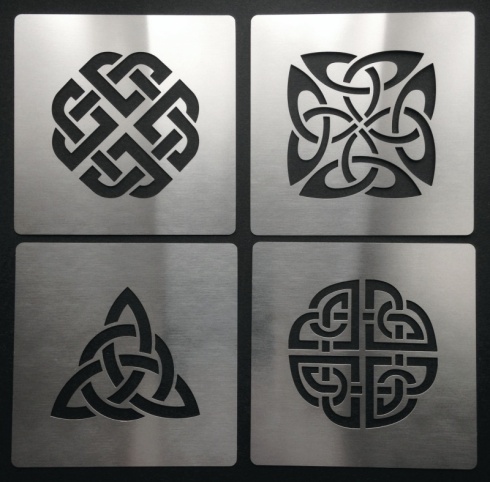 Celtic Knot Dara Trinity Quaternary Shield Stencil