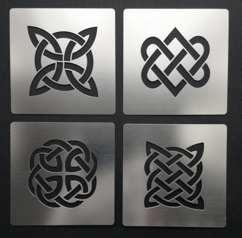Metal Monkey Celtic Bird Symbol Design Stainless Steel Stencil 7cm x 3.5cm